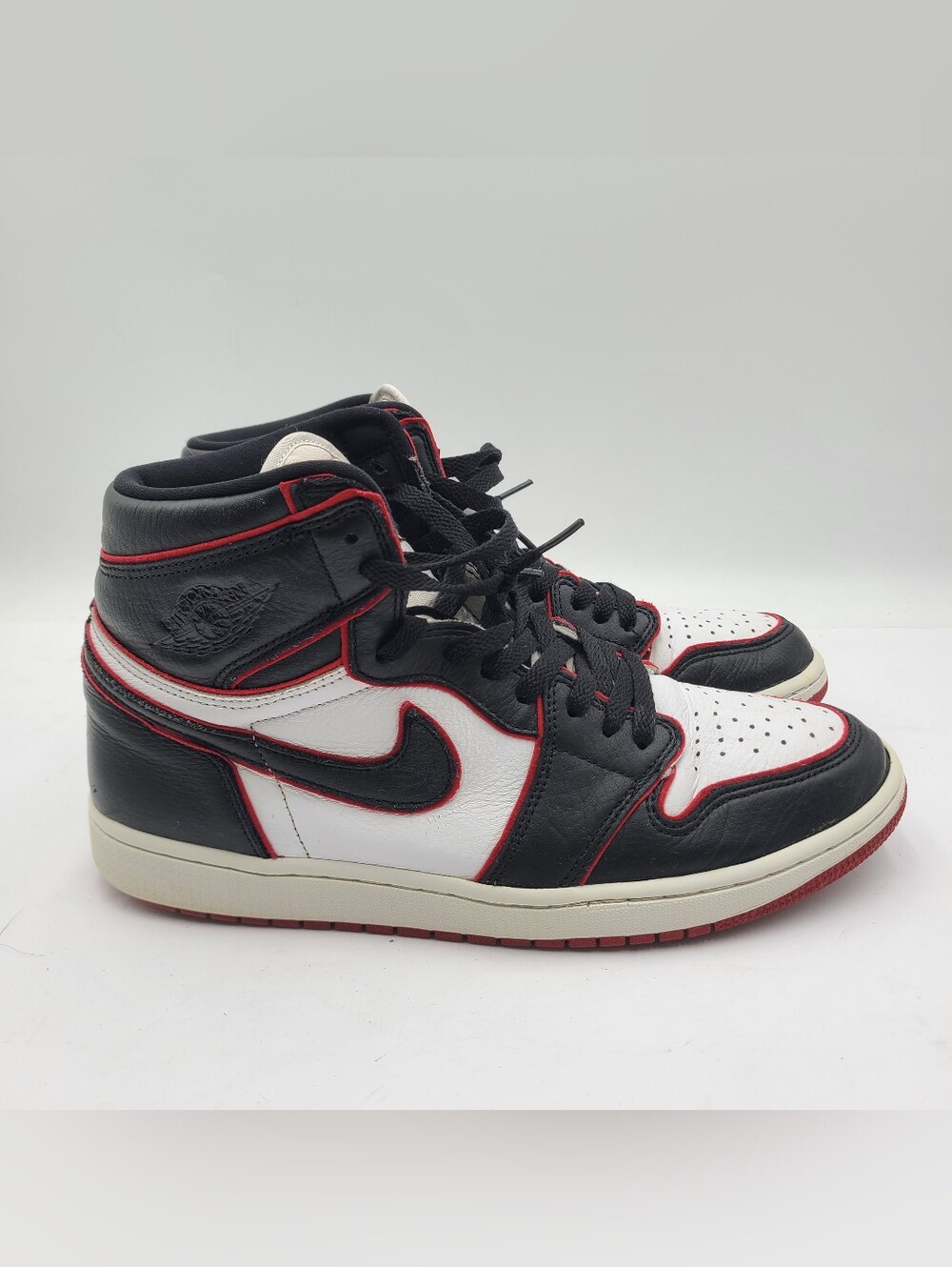 B38 Nike Air Jordan 1 Retro High OG Bloodline 2019 Black Red Sz 12 555088-062